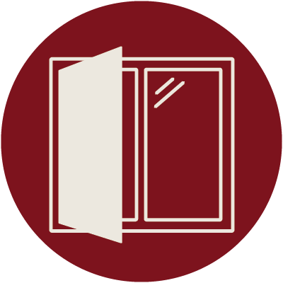 Energy-efficient window and door installation icon – Yanish Home Solutions